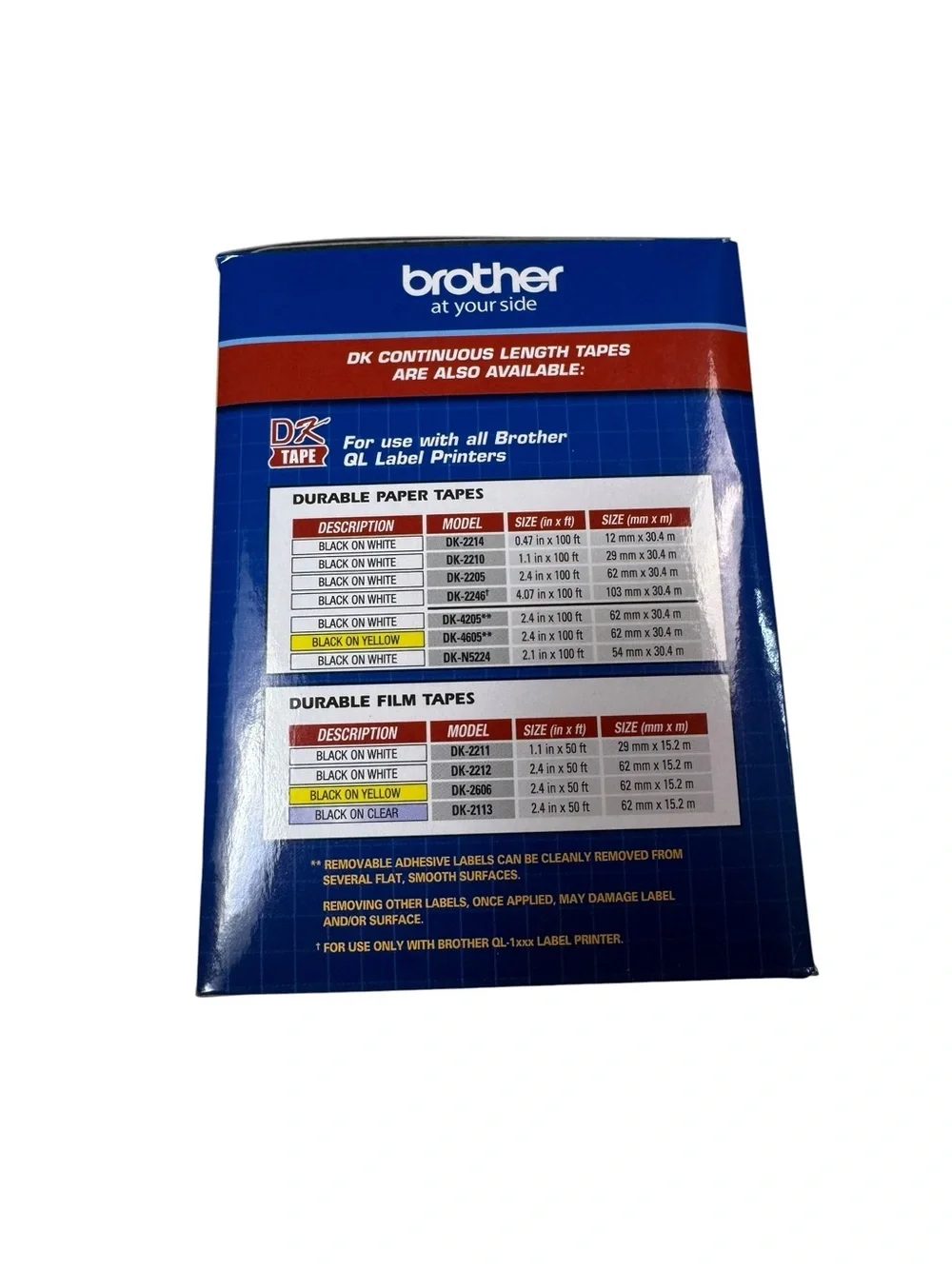 Brother DK-1202 White Die-Cut Shipping Paper 300 Labels 2.4 in x 3.9 in